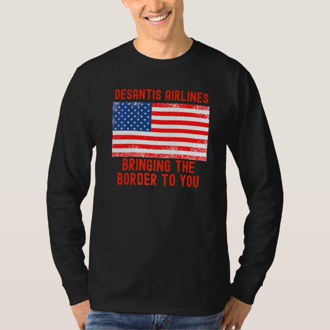 Camiseta Aerolíneas DeSantis  Marthas Vineyard Meme Bandera (Anverso)