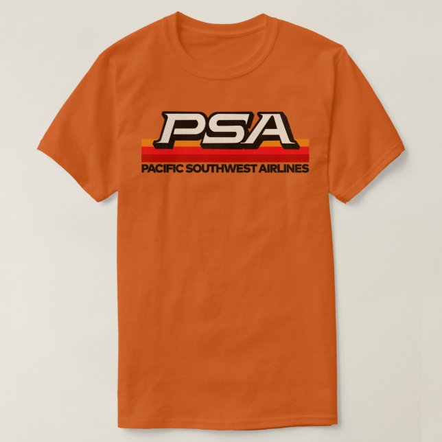 Camiseta Aerolíneas PSA 70s 80s Pacífico California (Diseño del anverso)