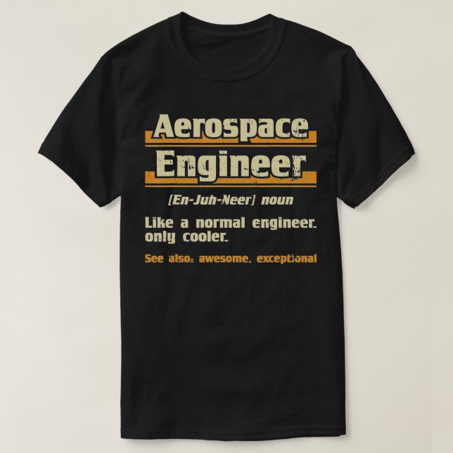 Camiseta Aeronau Ingeniería Aeroespacial Aeronau (Diseño del anverso)