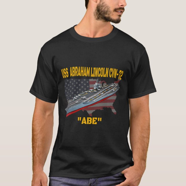 Camiseta Aeronave Carrier USS Abraham Lincoln CVN-72 Vetera (Anverso)