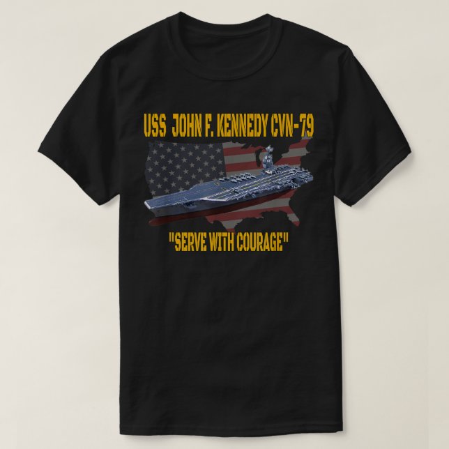 Camiseta Aeronave Carrier USS John F. Kennedy CVN 79 Vetera (Diseño del anverso)