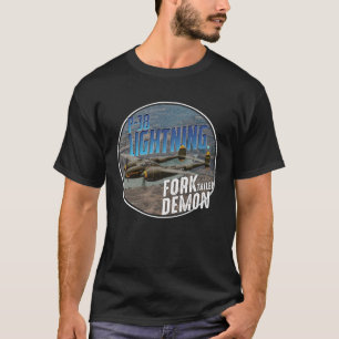 Camiseta Aeronave de aviación avionada P 38 WW2 WW2