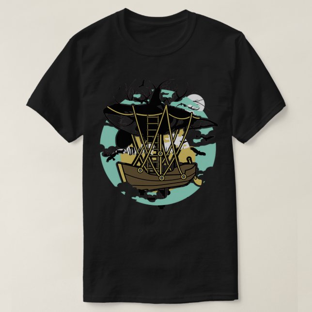 Camiseta Aeronave de ballena (Diseño del anverso)