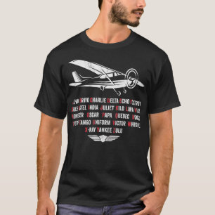 Camiseta Aeronave fonética piloto del alfabeto C172