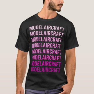 Camiseta Aeronave modelo de texto rosa
