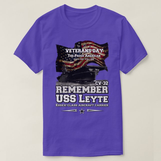 Camiseta Aeronave rier USS Leyte CV32 (Diseño del anverso)