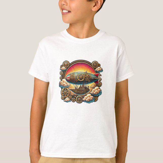 Camiseta Aeronave Steampunk (Anverso)