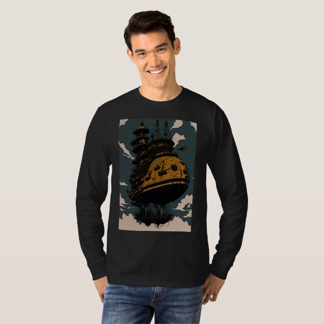 Camiseta Aeronave SteamPunk (Anverso completo)