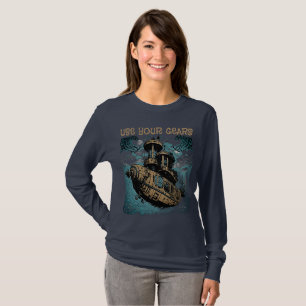 Camiseta Aeronave SteamPunk - Usa tus engranajes