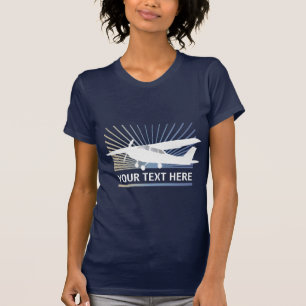 Camiseta Aeronaves de ala alta - Texto Personalizado