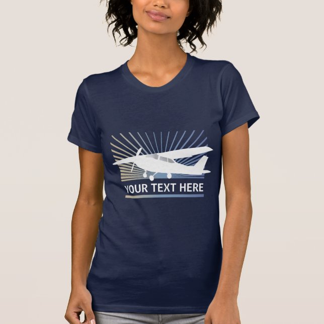 Camiseta Aeronaves de ala alta - Texto Personalizado (Anverso)