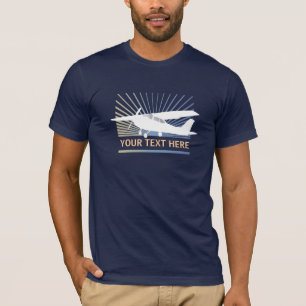 Camiseta Aeronaves de ala alta - Texto Personalizado