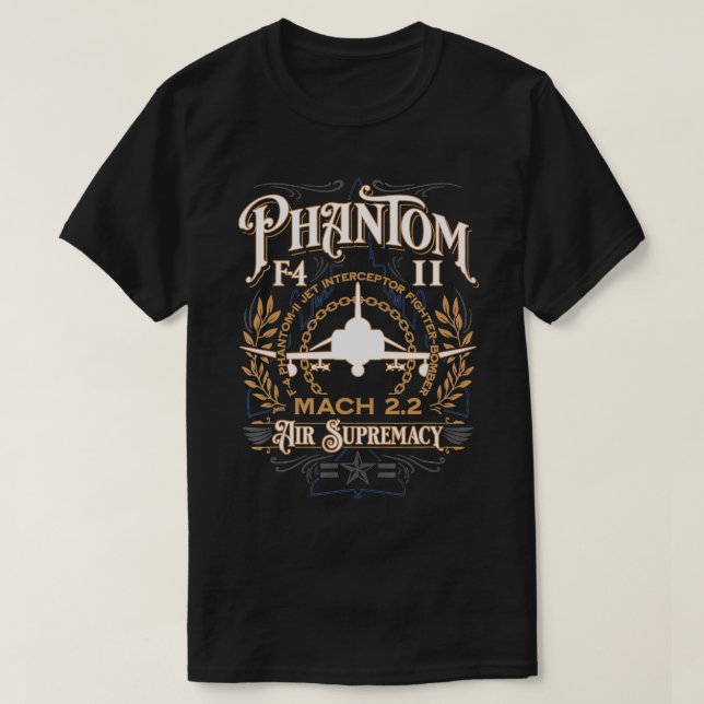 Camiseta Aeronaves de caza con bomberos clásicos F4 Phantom (Diseño del anverso)