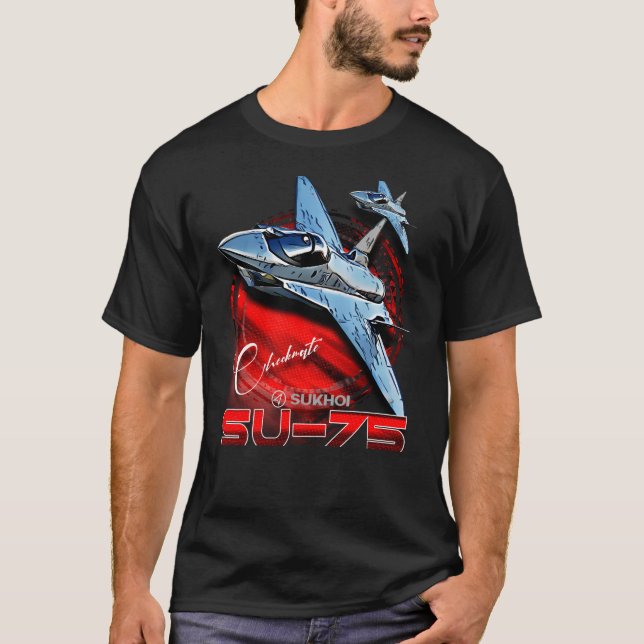 Camiseta Aeronaves de combate furtivo SU-75 (Anverso)