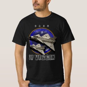 Camiseta Aeronaves de combate múltiple suecas Saab 37 Vigge