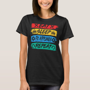 Camiseta Aeronaves de Fijación del Sueño Repetición Mecánic
