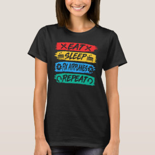 Camiseta Aeronaves de Fijación del Sueño Repetición Mecánic