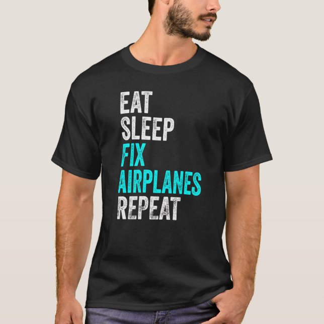 Camiseta Aeronaves de Fijación del Sueño Repitiendo Mecánic (Anverso)