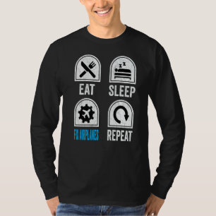 Camiseta Aeronaves de Fijación del Sueño Repitiendo Mecánic