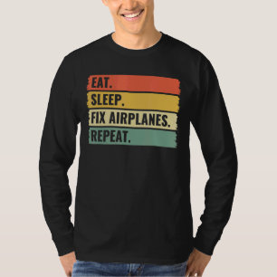 Camiseta Aeronaves de Fijación del Sueño Repito Mecánico De