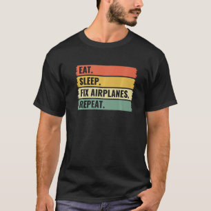 Camiseta Aeronaves de Fijación del Sueño Repito Mecánico De