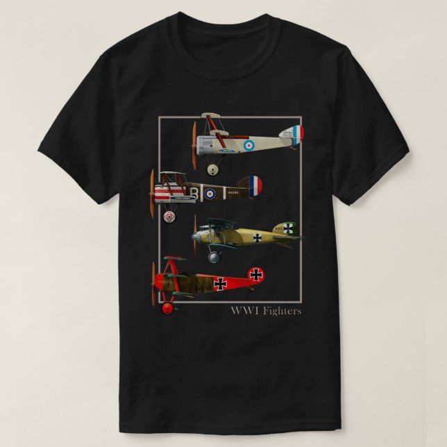 Camiseta Aeronaves de WWI Fighter (Diseño del anverso)