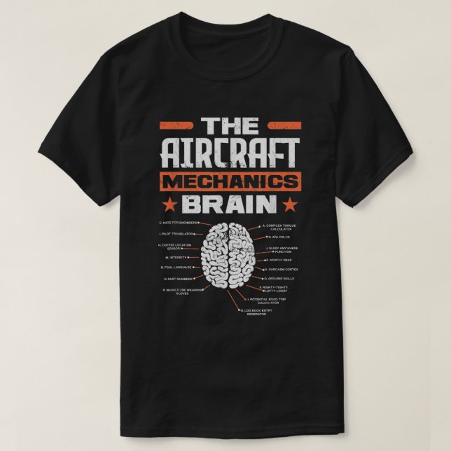 Camiseta Aeronaves Mecánica Aviación Cerebro Aeronaves dive (Diseño del anverso)
