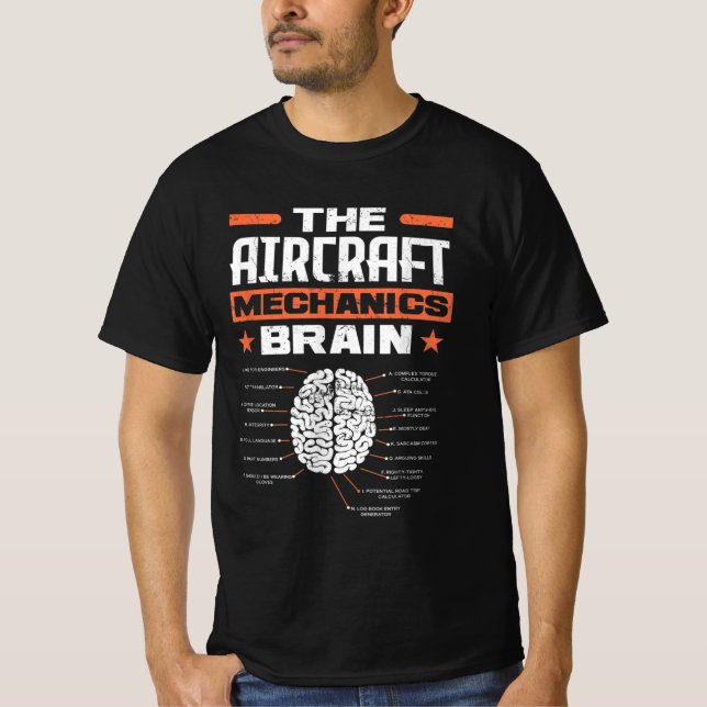 Camiseta Aeronaves Mecánica Aviación Cerebro Aeronaves dive (Anverso)
