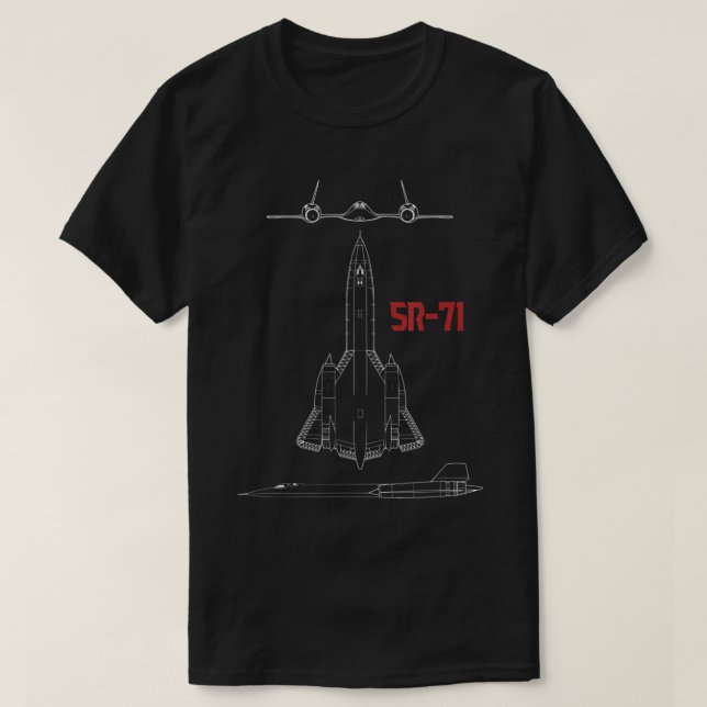 Camiseta Aeronaves Militares Sr-71 Blackbird Usaf Pilot Gif (Diseño del anverso)