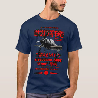Camiseta Aeronaves Mitsubishi A6M Zero A6M Fighter