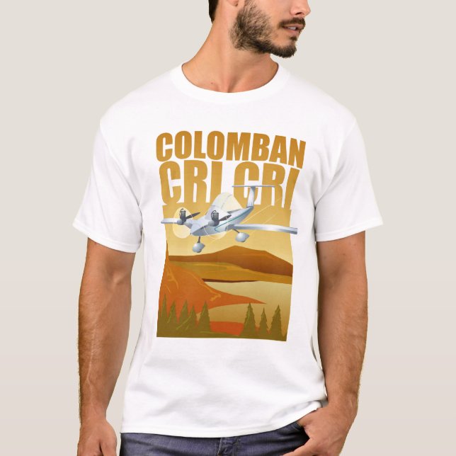 Camiseta Aeroplano gemelo del motor del CRI del CRI (Anverso)