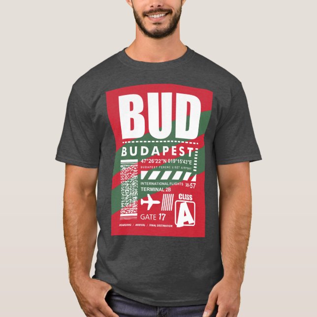 Camiseta Aeropuerto BUD Budapest (Anverso)