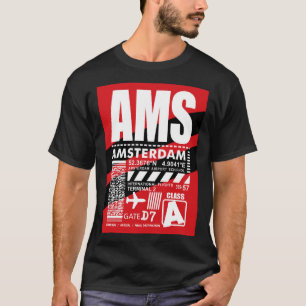 Camiseta Aeropuerto de Ámsterdam