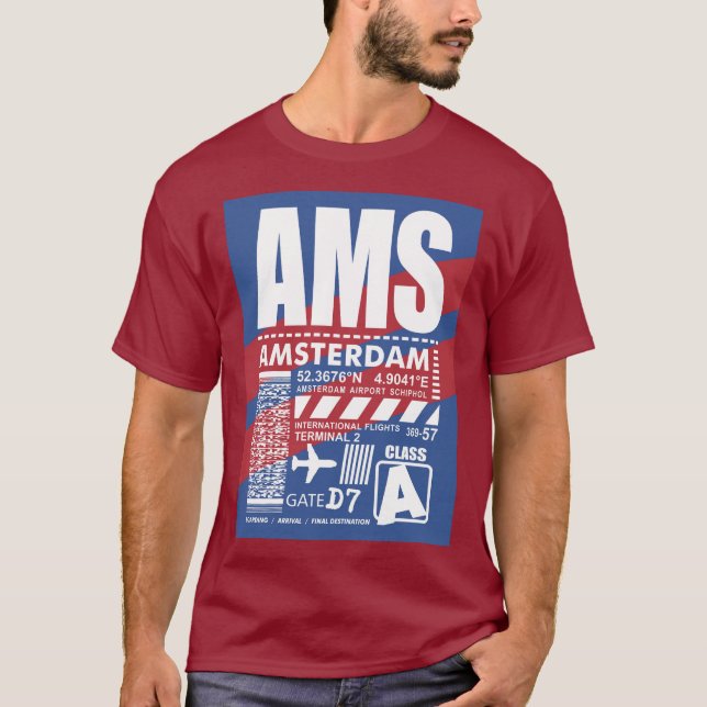 Camiseta Aeropuerto de Ámsterdam (Anverso)
