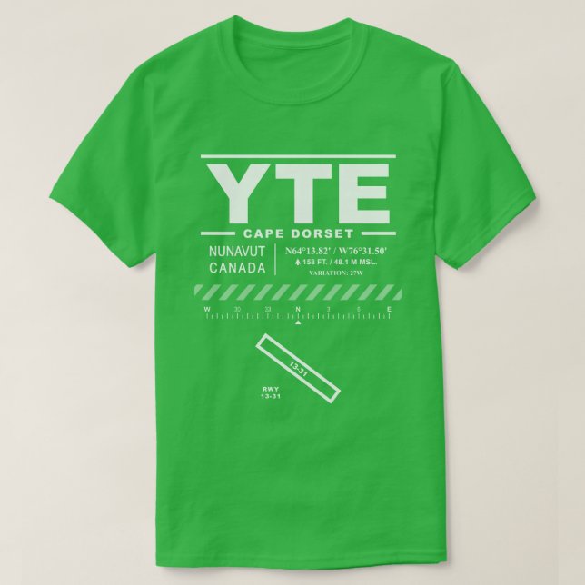 Camiseta Aeropuerto de Cape Dorset YTE T-Shirt (Diseño del anverso)