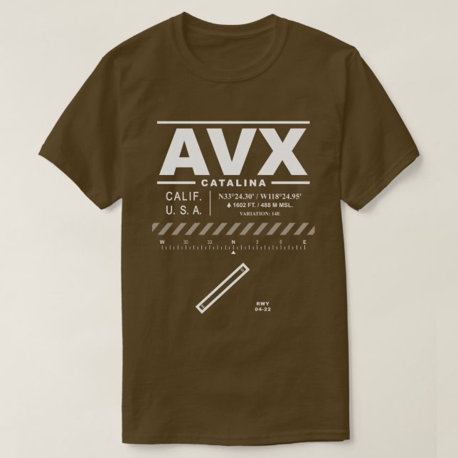 Camiseta Aeropuerto de Catalina AVX T-Shirt (Diseño del anverso)