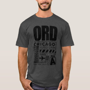 Camiseta Aeropuerto de Chicago ORD O'Hare