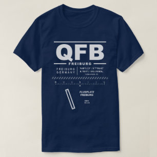 Camiseta Aeropuerto De Freiburg Im Breisgau QFB T-Shirt