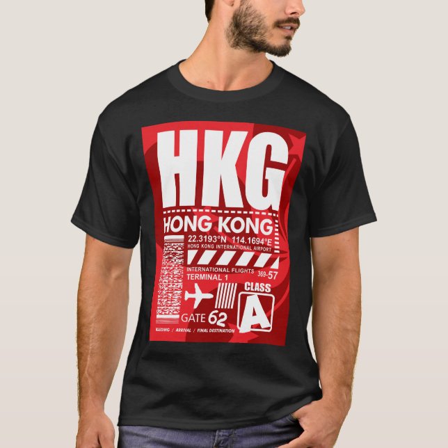 Camiseta Aeropuerto de HKG Hong Kong (Anverso)