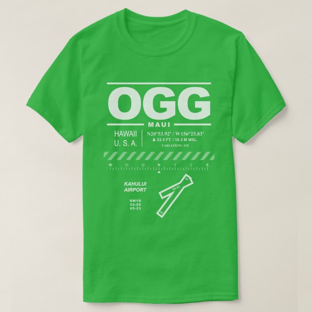 Camiseta Aeropuerto de Kahului OGG T-Shirt (Diseño del anverso)
