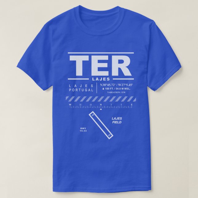 Camiseta Aeropuerto de Lajes / Lajes Field TER T-Shirt (Diseño del anverso)