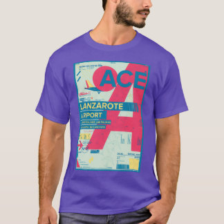 Camiseta Aeropuerto de Lanzarote Canarias España Viajes Des