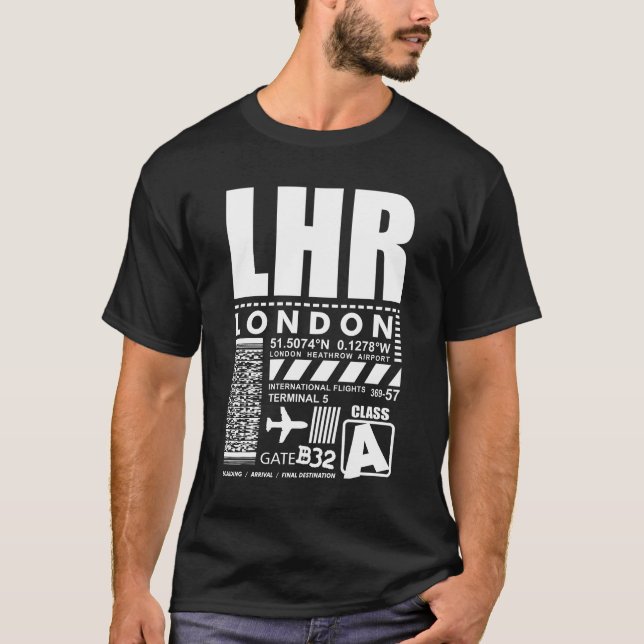 Camiseta Aeropuerto de Londres Heathrow (Anverso)