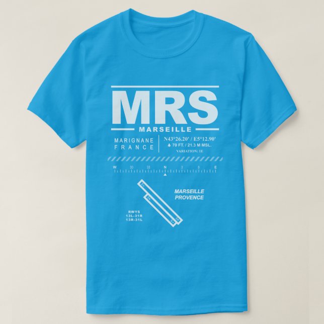 Camiseta Aeropuerto de Marseille Provence MRS T-Shirt (Diseño del anverso)