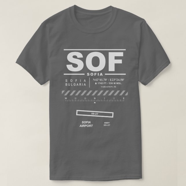 Camiseta Aeropuerto de Sofia (Diseño del anverso)