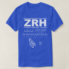 Camiseta Aeropuerto de Zurich ZRH Tee Shirt