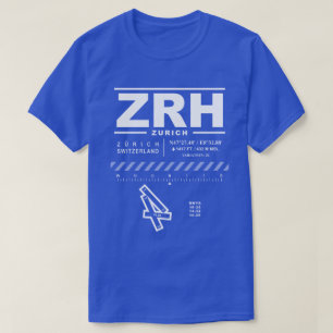 Camiseta Aeropuerto de Zurich ZRH Tee Shirt