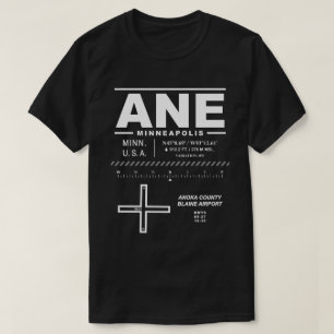 Camiseta Aeropuerto del condado de Anoka Blaine ANE USAA