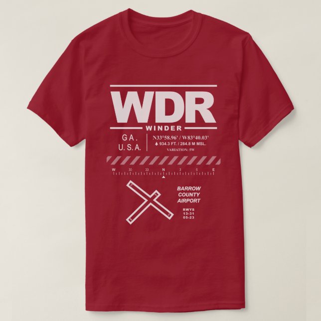 Camiseta Aeropuerto del Condado de Barrow (Diseño del anverso)
