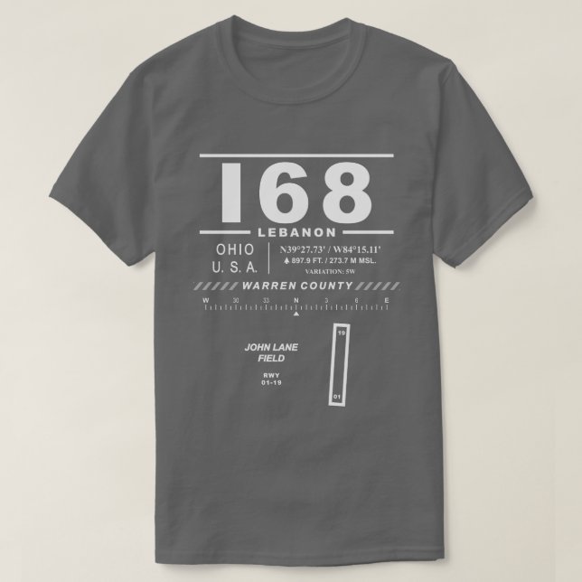 Camiseta Aeropuerto del Condado de Warren John Lane Field I (Diseño del anverso)